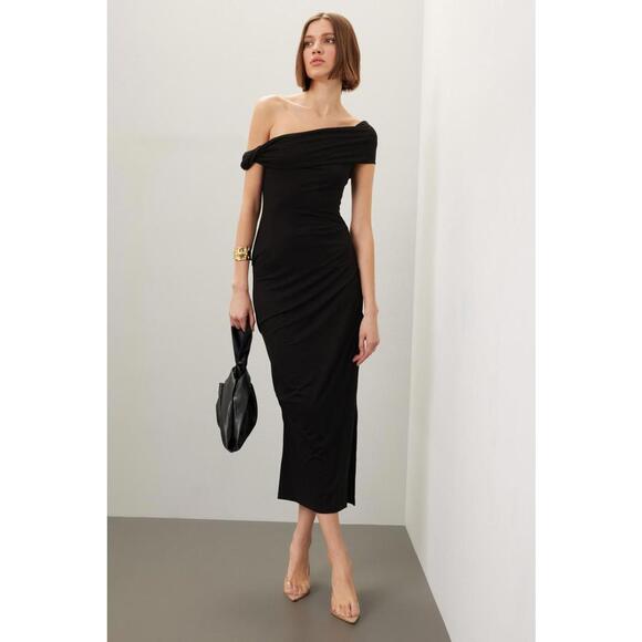 Paris Georgia Black Elemental Ida Dress Size L/XL (Missing Size Tag) - Picture 1 of 6